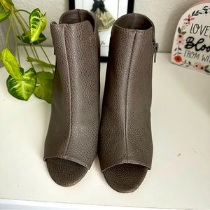 Taupe Open-Toe & Heel Booties